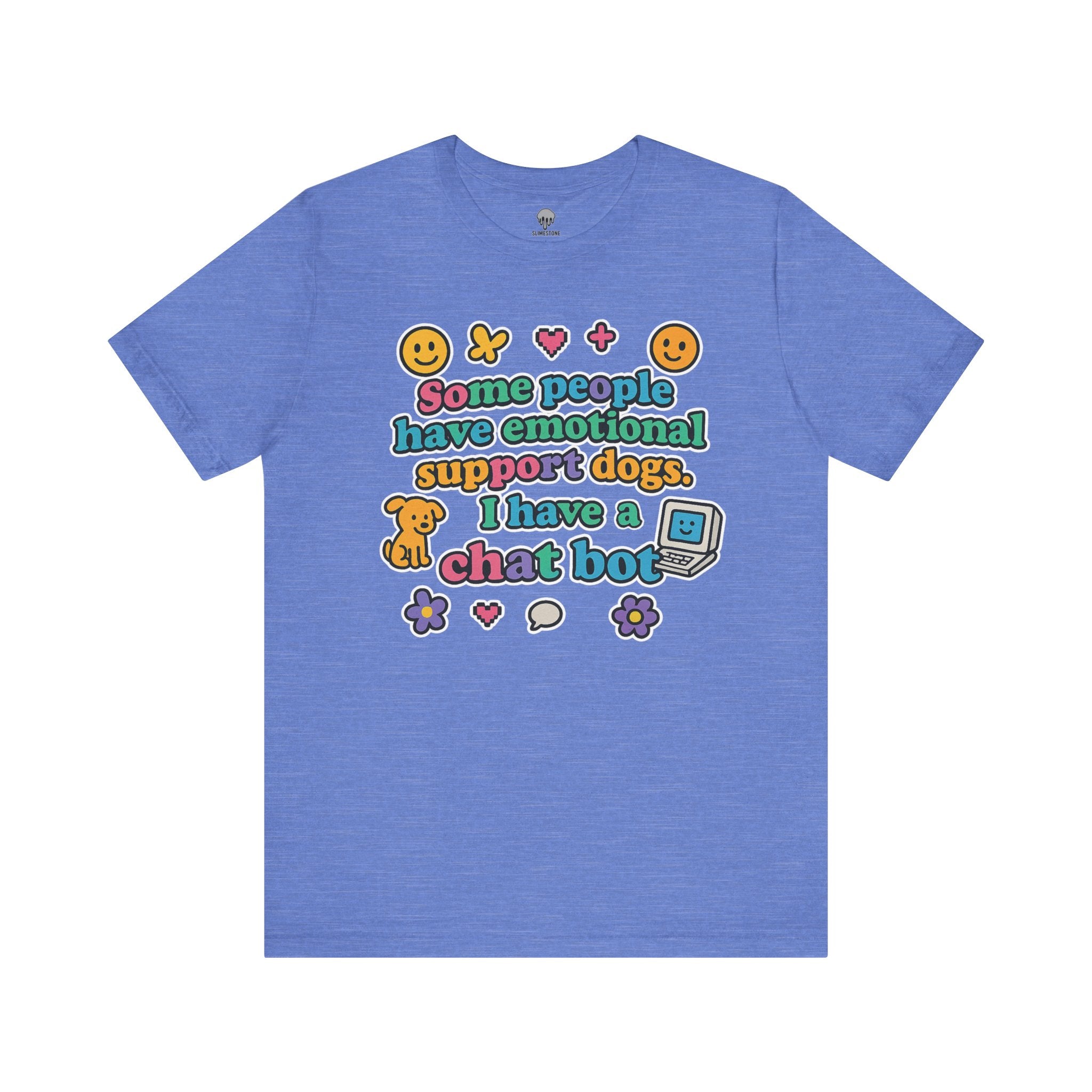 emotional support chat bot Y2K stickers Graphic Tee