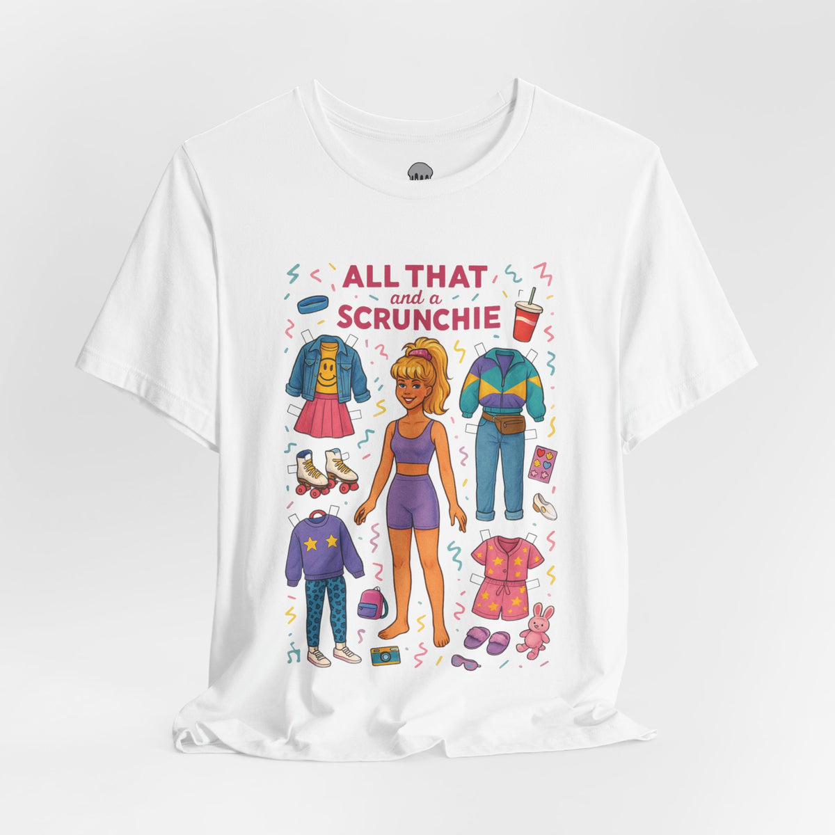1980s scrunchie girl paperdoll Graphic Tee