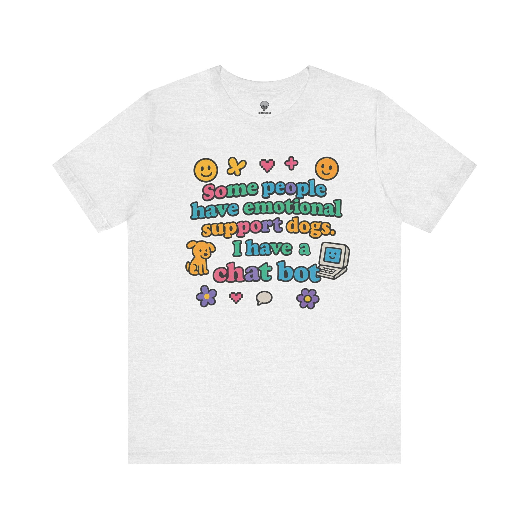 emotional support chat bot Y2K stickers Graphic Tee