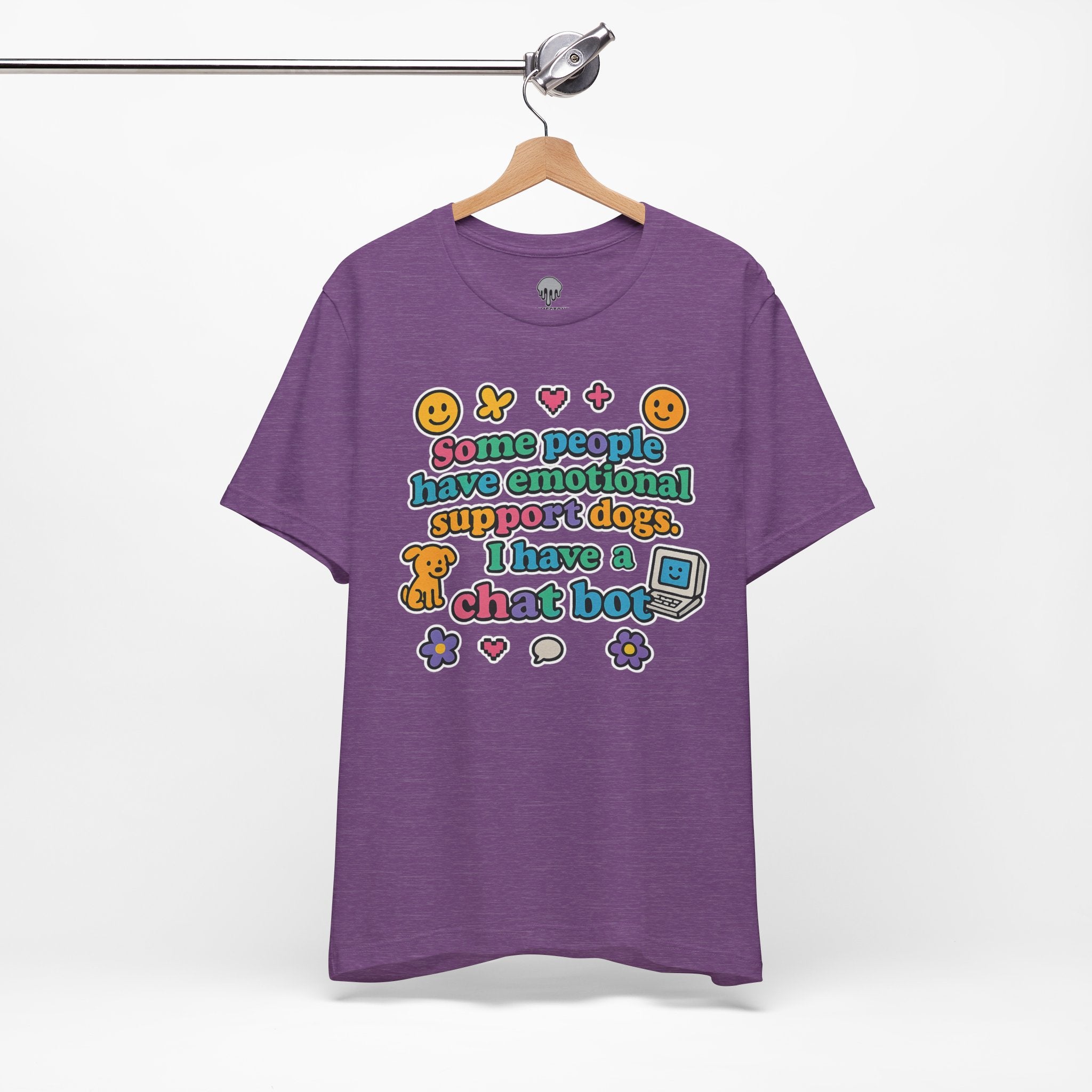 emotional support chat bot Y2K stickers Graphic Tee