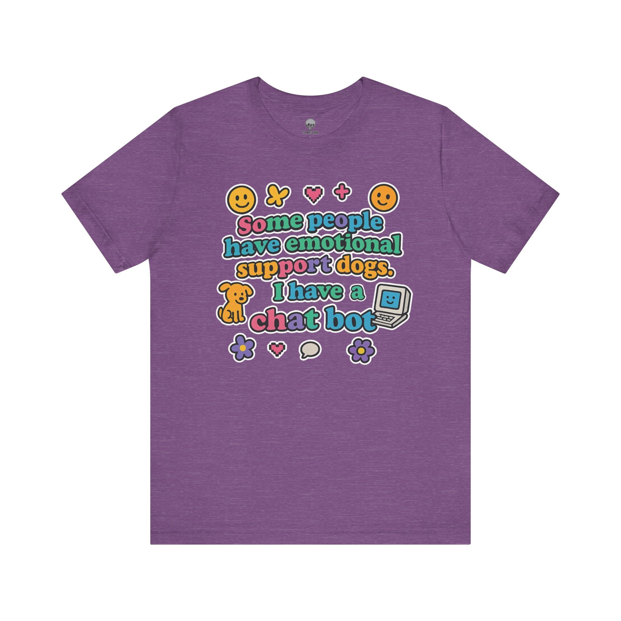 emotional support chat bot Y2K stickers Graphic Tee
