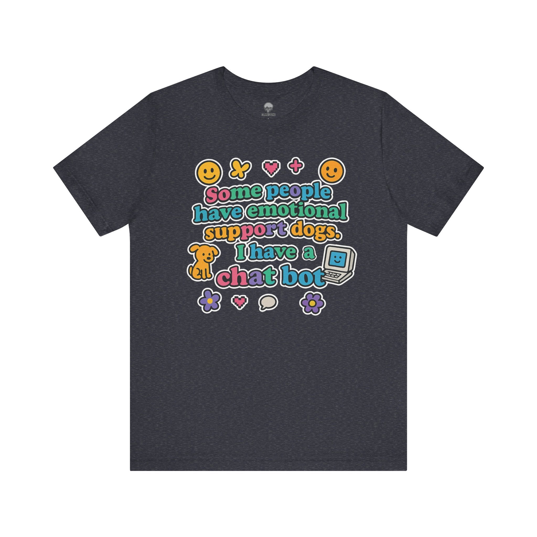 emotional support chat bot Y2K stickers Graphic Tee