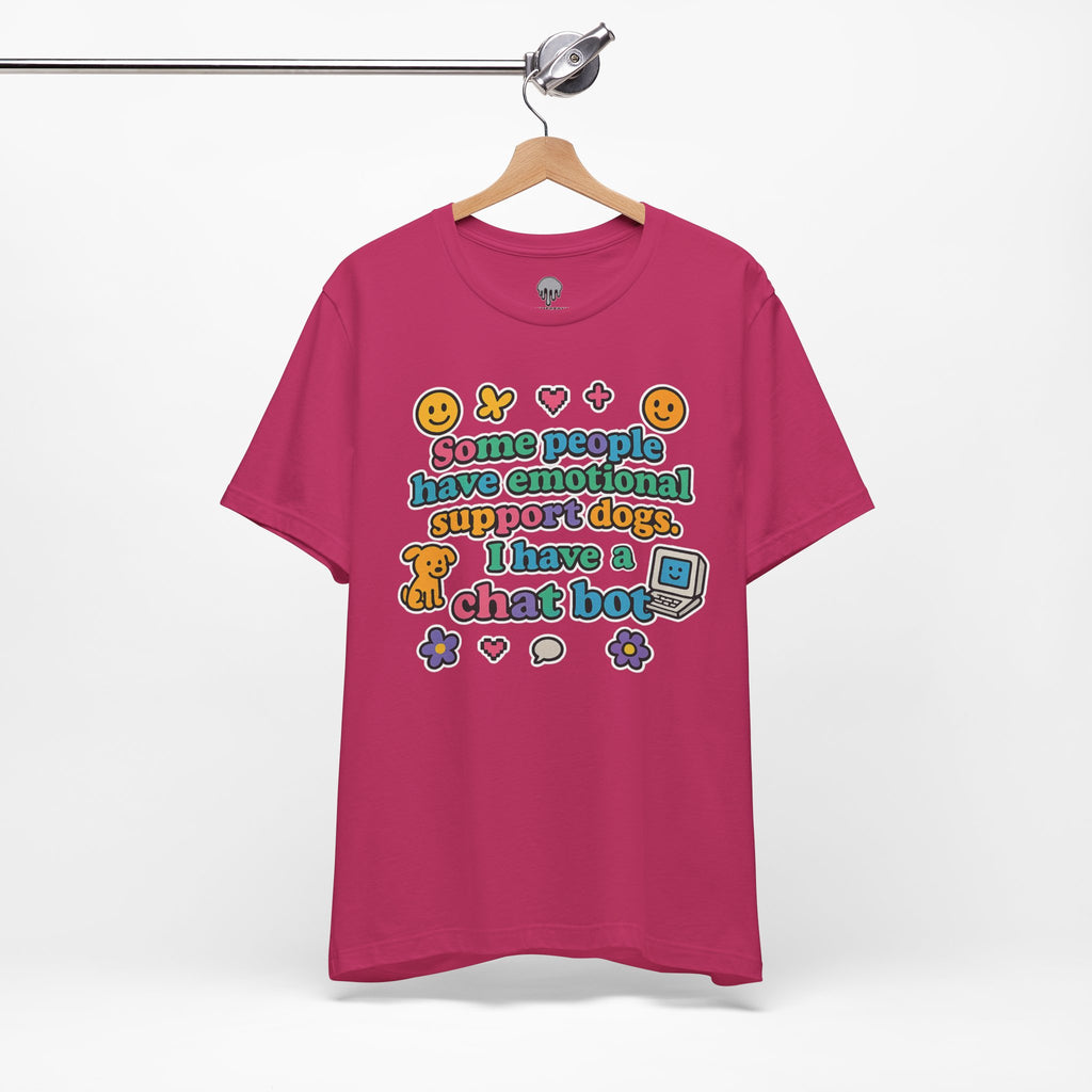emotional support chat bot Y2K stickers Graphic Tee