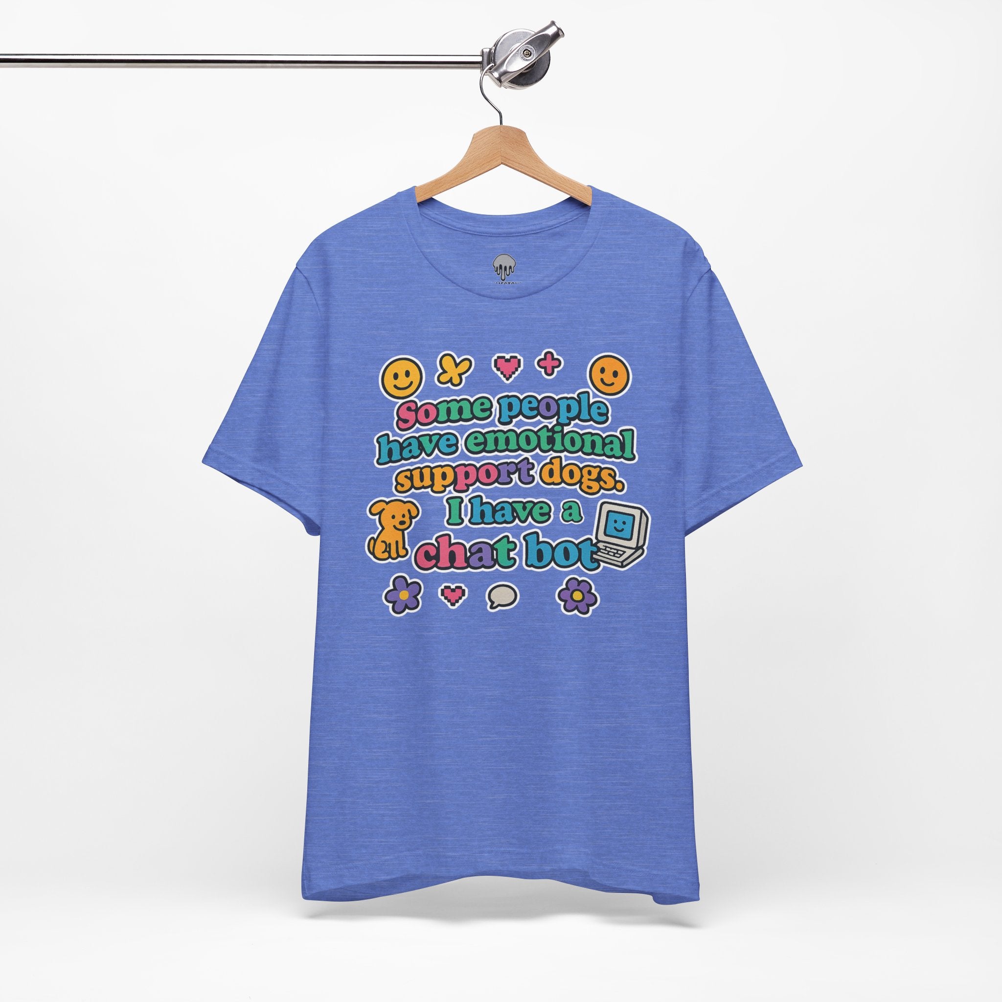emotional support chat bot Y2K stickers Graphic Tee