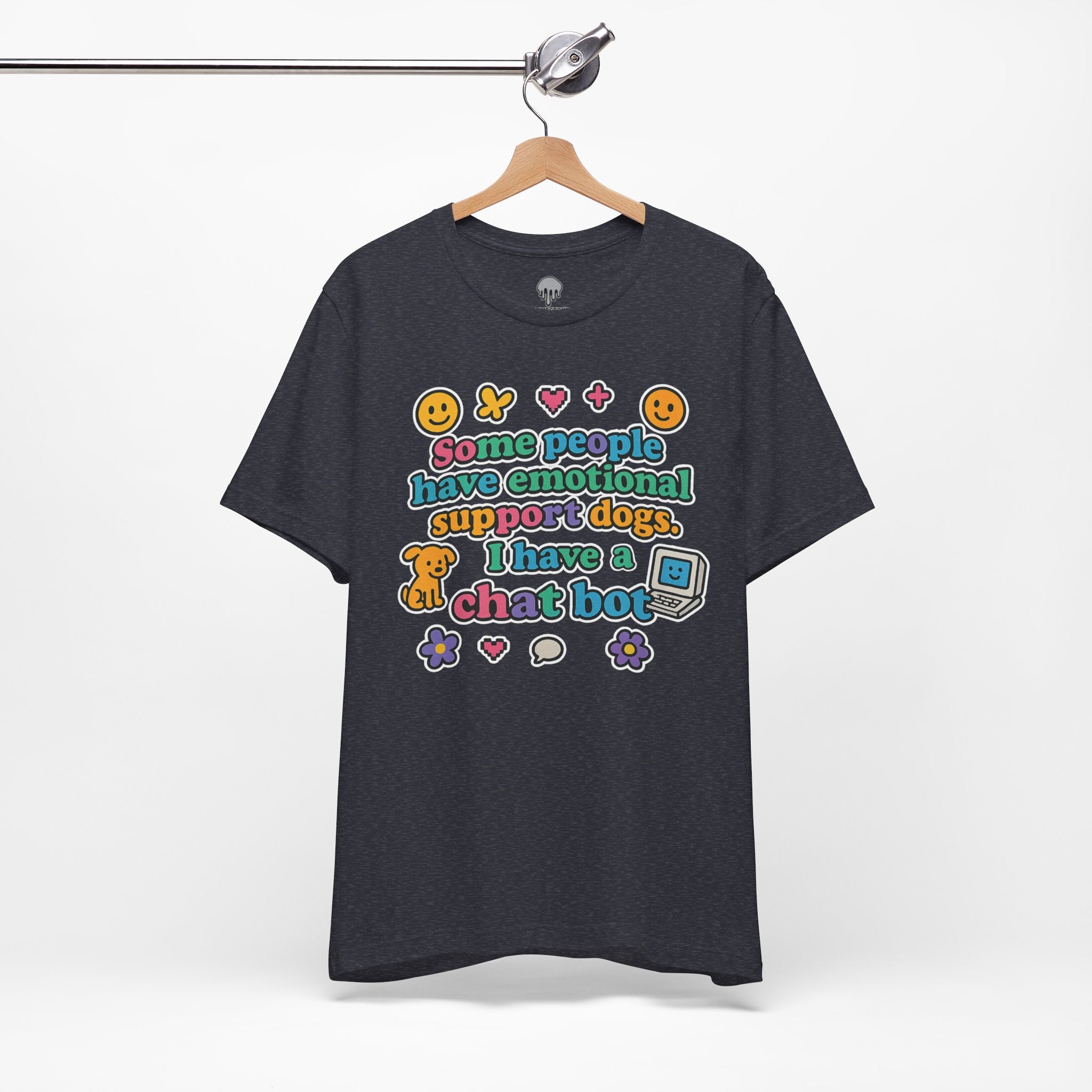 emotional support chat bot Y2K stickers Graphic Tee